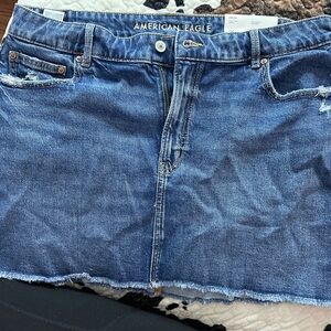 American Eagle Outfitters Blue Denim Midi Skirt